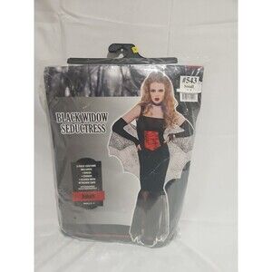 Black Widow Seductress Adult Small (2-4) 3 Piece Costume  Halloween Cosplay